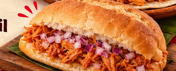 Tortas de cochinita pibil